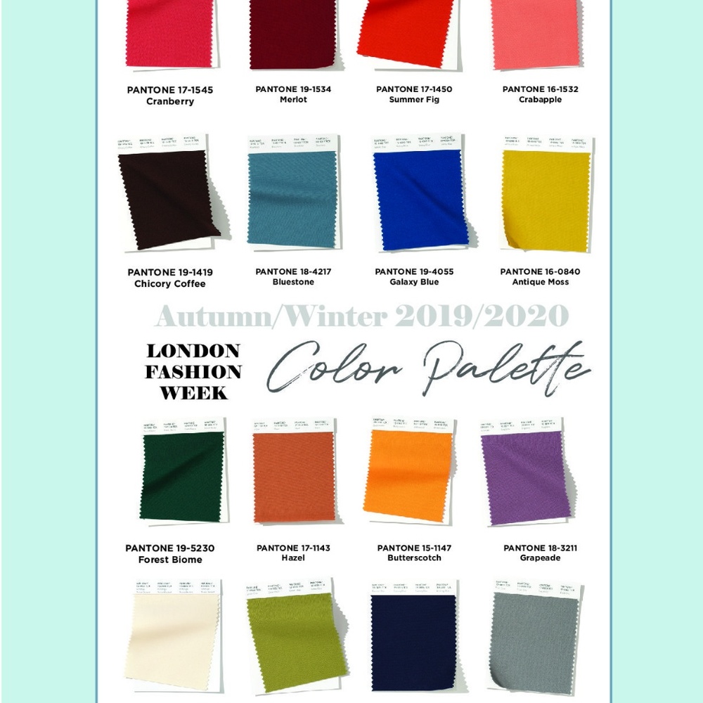 2019/2020 Fall/Winter Fashion Week Colors